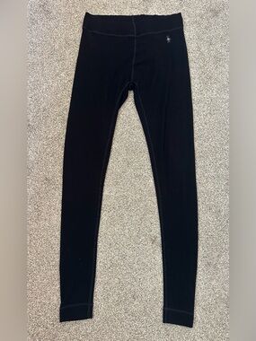 Smartwool Merino Wool Women's Leggings Size XS/S Black Base Layer Outdoors Hike